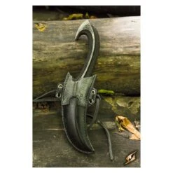 Couteau De Lancer Elfique Noir Et Son Fourreau Noir (Dark Elven Throwing Knife & Holder) - Epic Armoury
